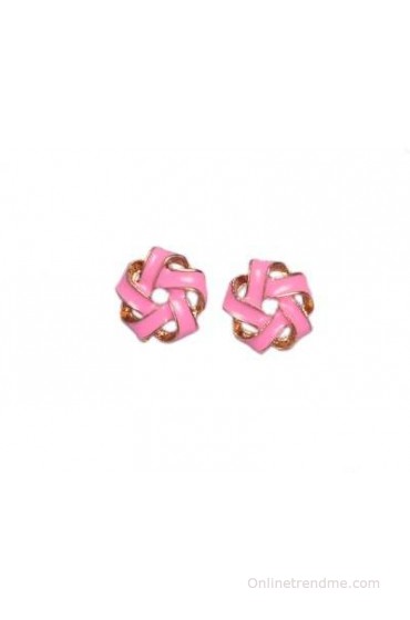 Trinklets Chic Pink Metal, Acrylic Stud Earring